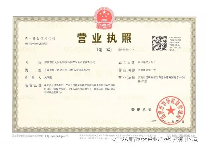 喜訊：熱烈祝賀恒大興業(yè)云南分公司正式成立！